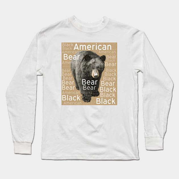 American Black Bear Long Sleeve T-Shirt by AmazighmanDesigns